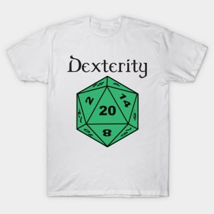 Dexterity Stat D20 T-Shirt